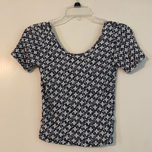 Flowered Crop Top
